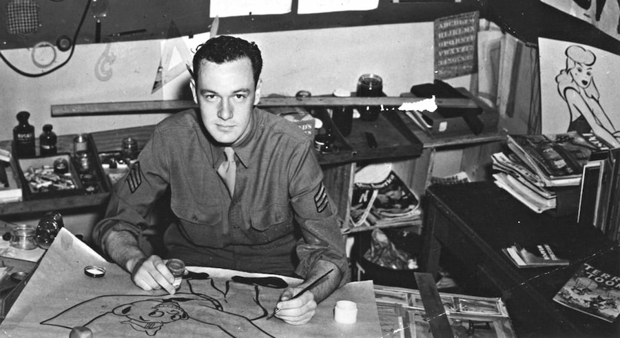 В 1942 году Стэн ушел добровольцем на фронт. Одно время он рисовал карикатуры, но в армии больше оценили его писательский талант и доверили составление пособий для солдат, а также сценарии агитационных роликов