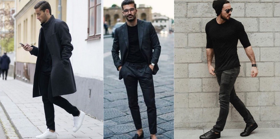 Согласитесь, темные пальто практичнее с точки зрения носки, а черный верх с серыми джинсами — это 100%-ное попадание
