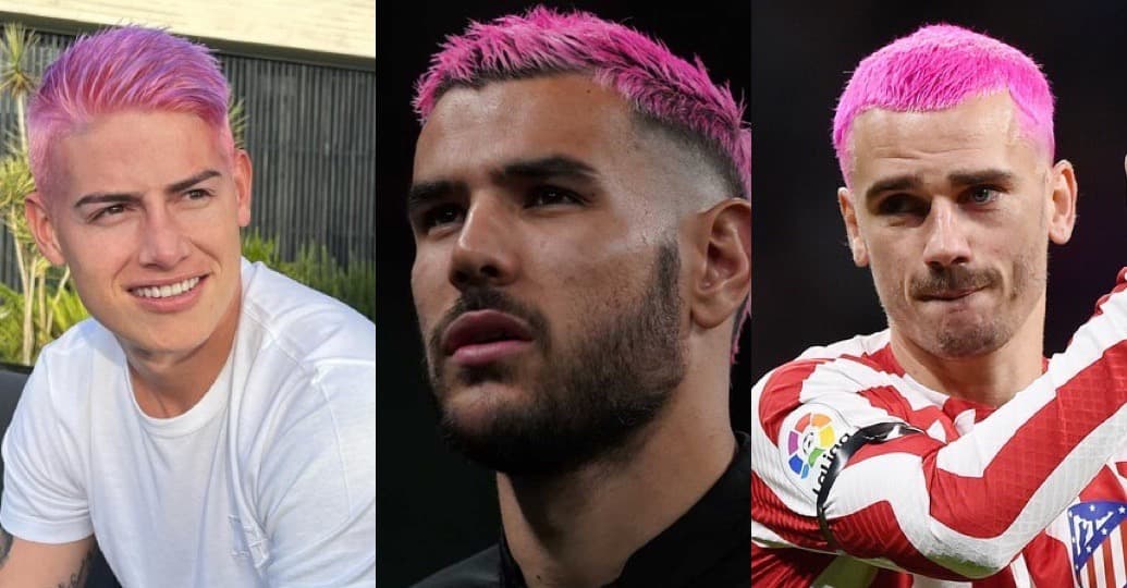 Розовые волосы у футболистов